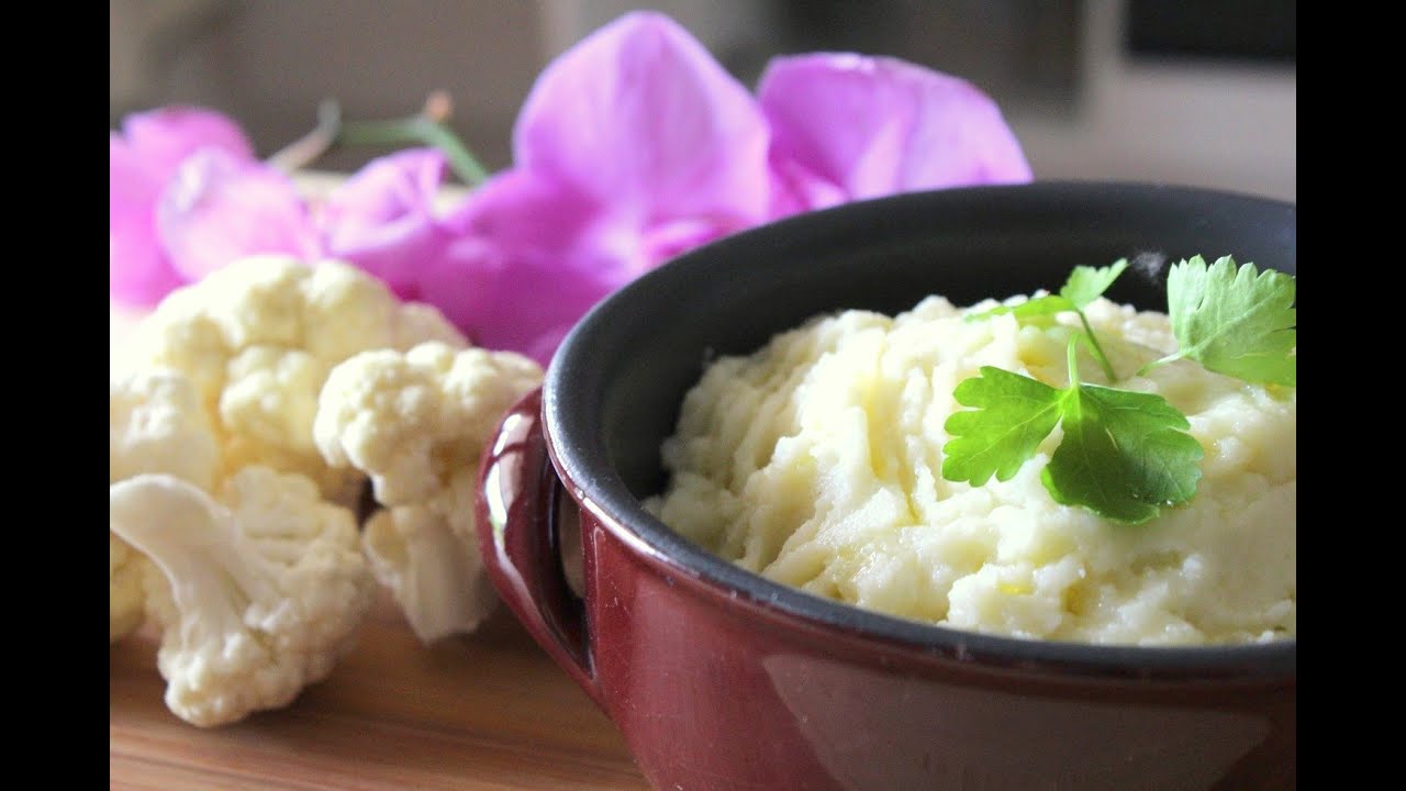 Пюре из цветной капусты фото Cauliflower Puree - Vegan Side - YouTube