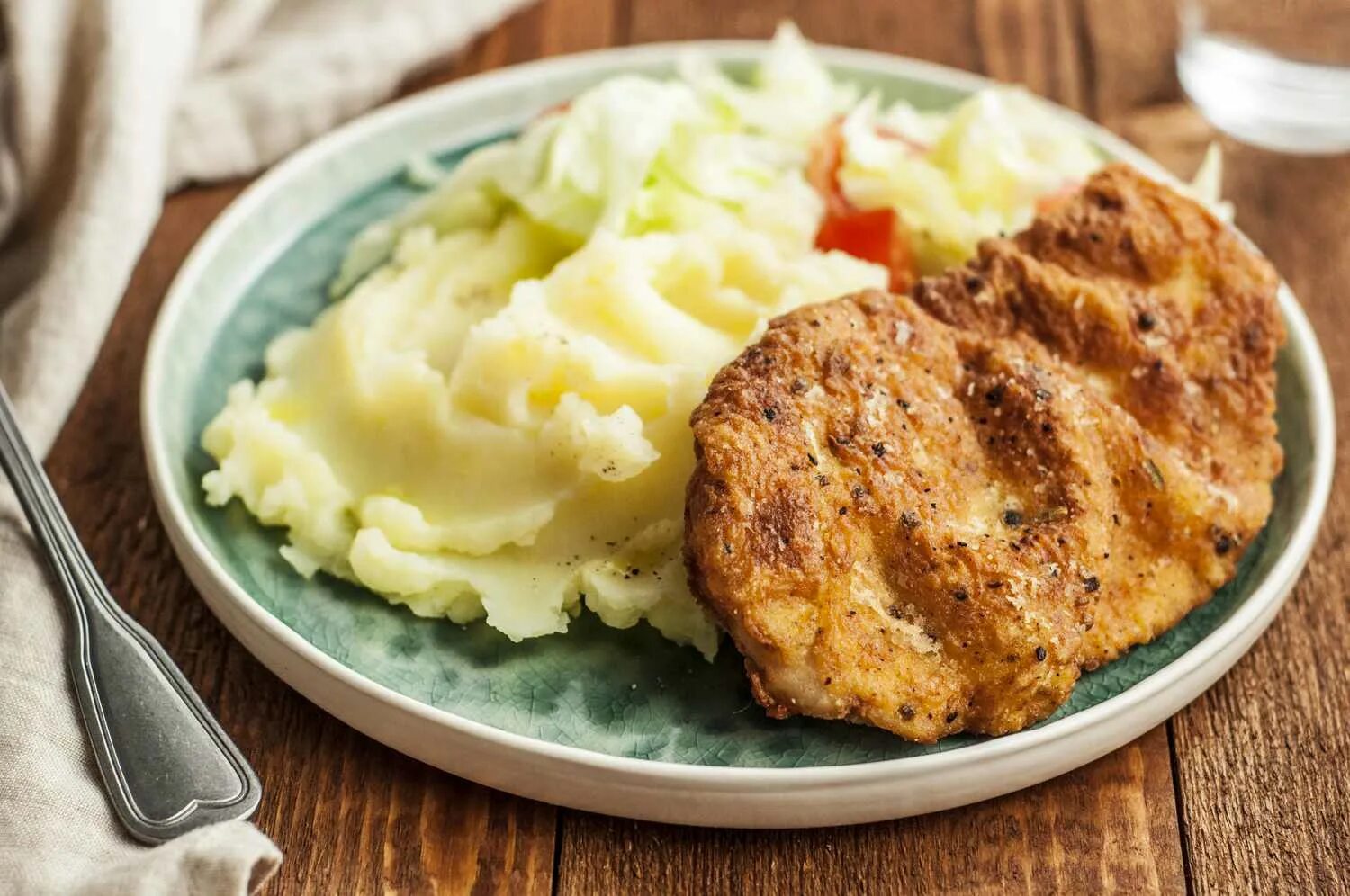 Пюре с котлетой фото Simple Fried Chicken Breast Cutlets Recipe