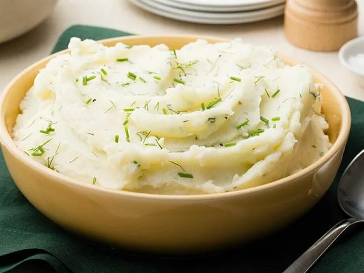 Пюре с луком рецепт с фото Mashed Potatoes with Buttermilk and Dill Recipe Food network recipes, Dill recip