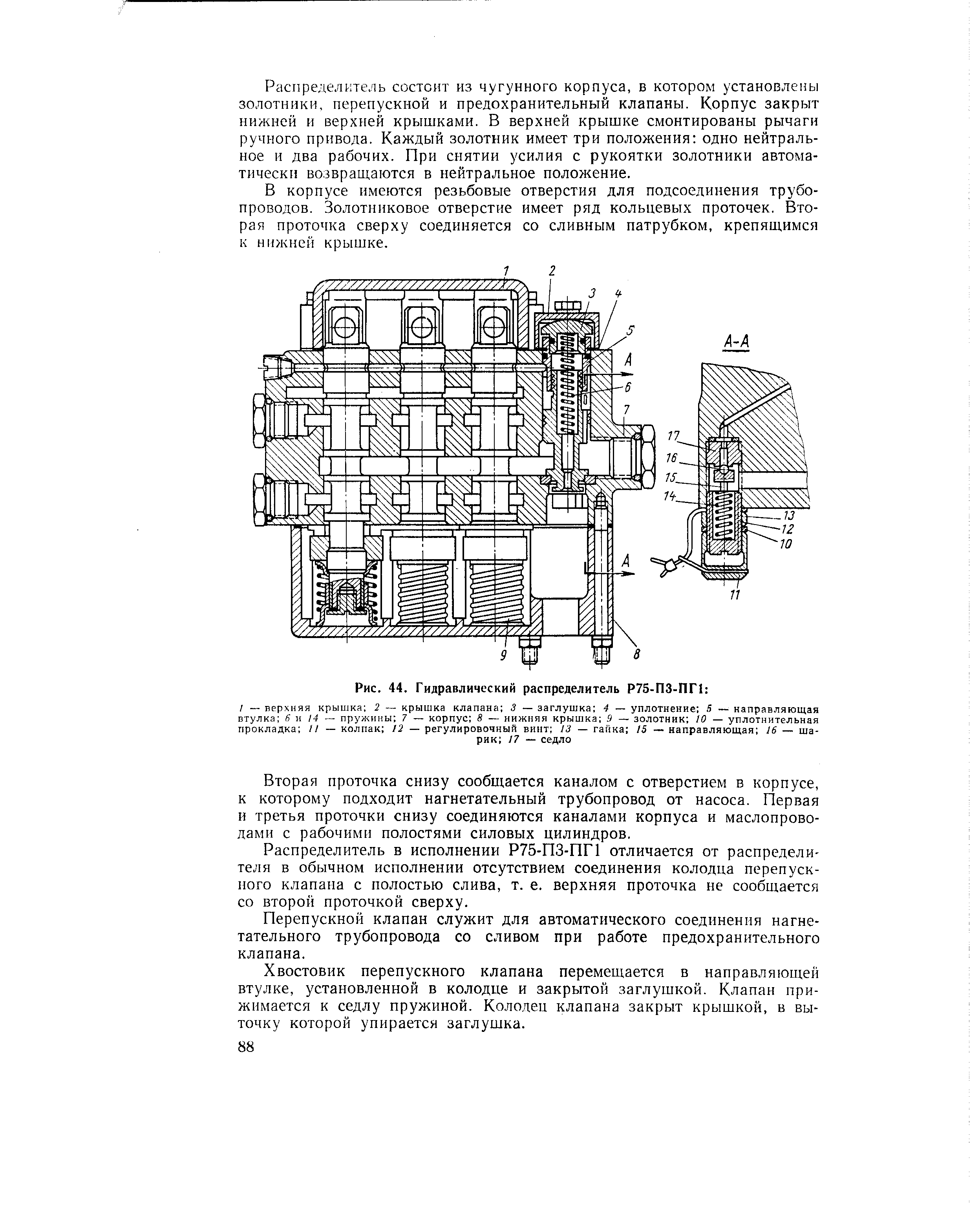 Р75 3 023 распределитель схема подключения Гидравлический распределитель Р75-ПЗ-ПГ1 - Энциклопедия по машиностроению XXL