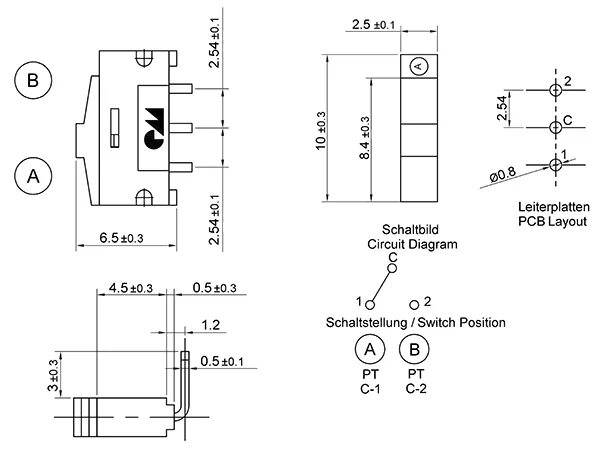 Ра66 переключатель схема подключения SR254L - PTR HARTMANN