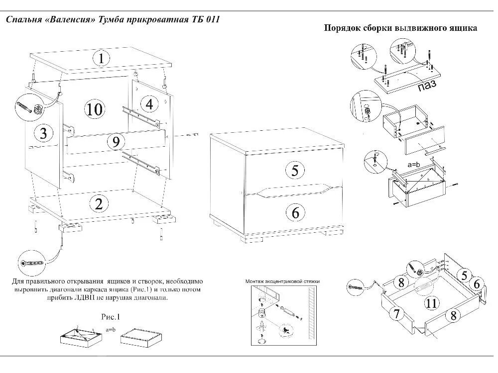 Рабочая инструкция сборка Инструкция сборки тумбы