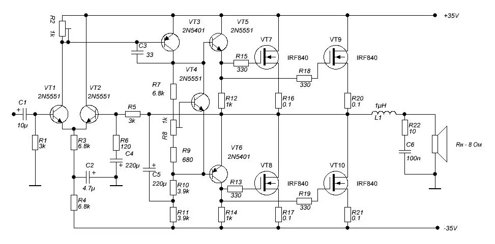 Рабочая схема усилителя Mosfet Усилитель - Песочница (Q&A) - Форум по радиоэлектронике