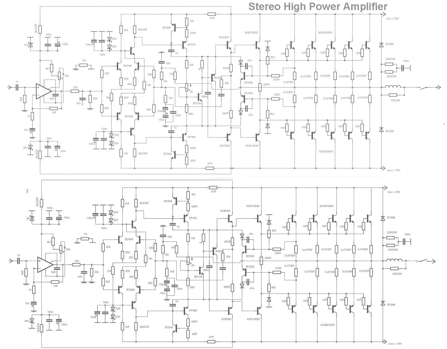 Рабочая схема усилителя Pin by Muhammad Handoko on power lapangan in 2024 Audio amplifier, Electronics c