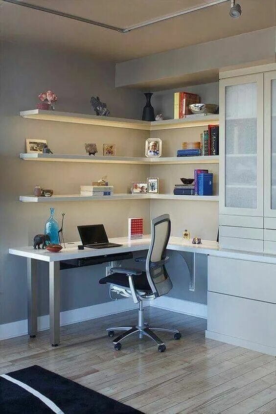 Рабочая зона угловая фото 60+ Home Office Idea Style And Inspiration - Page 5 of 62 - SooPush Corner desk 