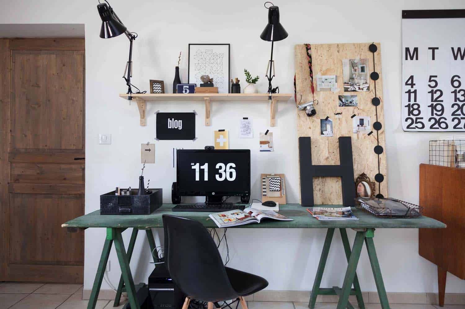 Рабочая зона в стиле лофт 25 Small And Creative Home Office Design Ideas To Inspire Home decor, Hipster, D