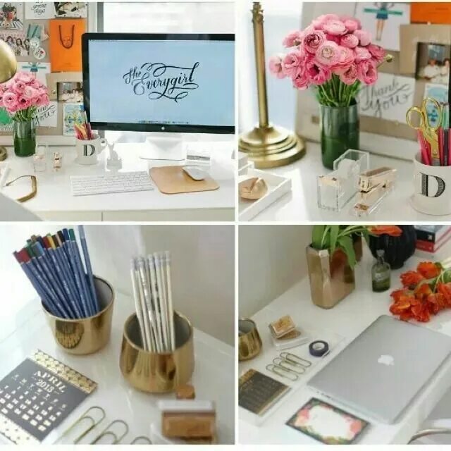 Рабочий стол декор своими руками Beauty room study area Work desk decor, Office desk decor, Office furniture desk