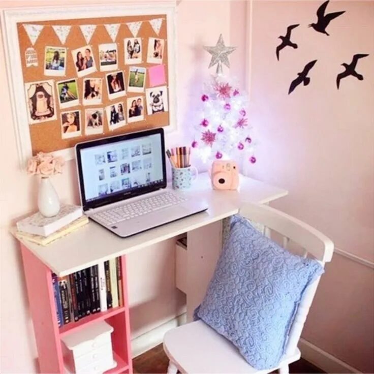 Рабочий стол декор своими руками cute dorm room desk idea! Домашний декор, Интерьер, Дизайн дома