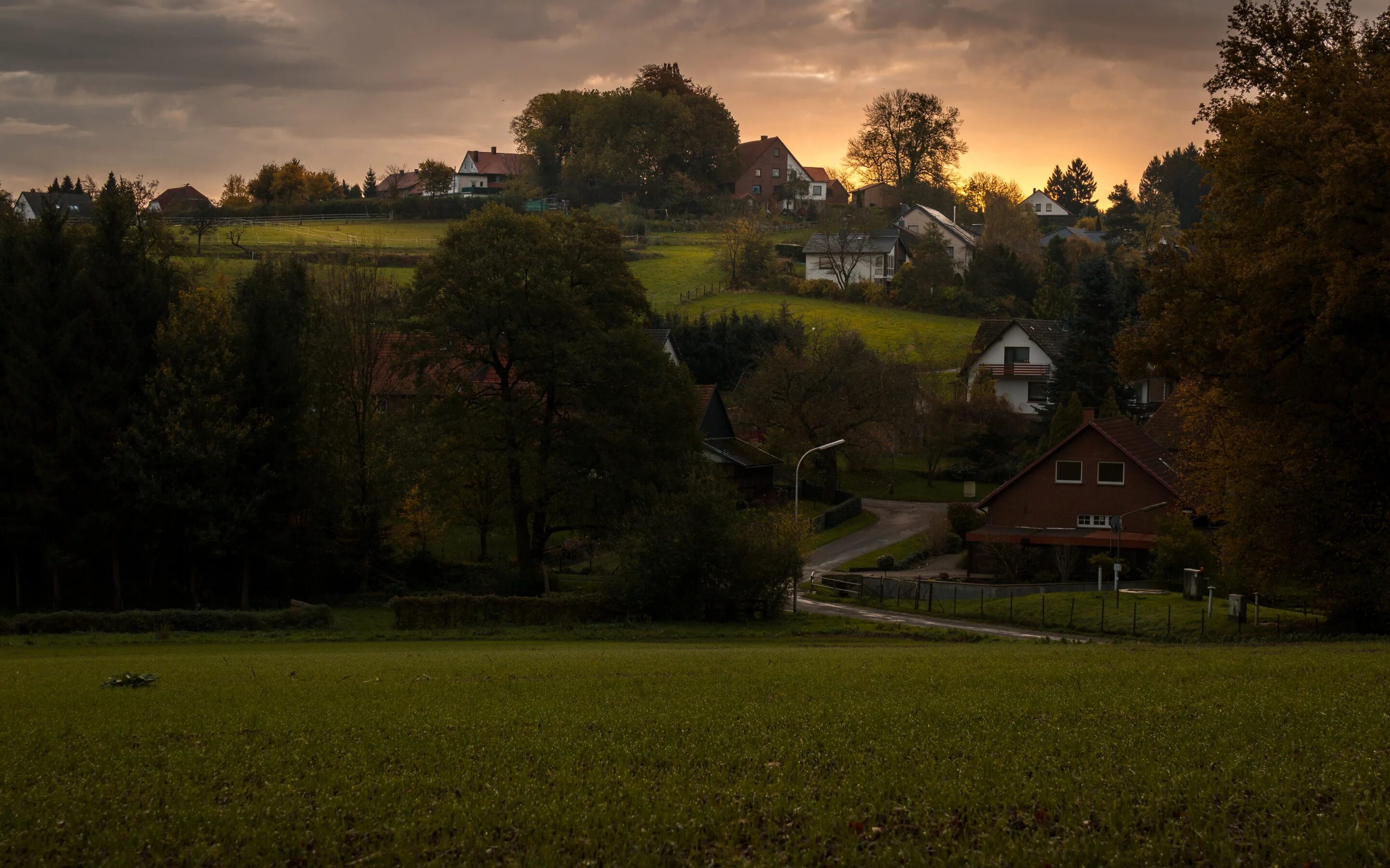 Рабочий стол деревня фото Скачать обои природа, рассвет, деревня, Nature, sunrise, village, раздел пейзажи