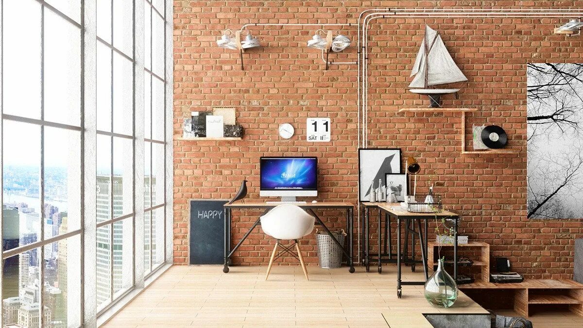 Рабочий стол в стиле лофт 33 Inspiring Industrial Style Home Offices That Sport Beautiful Workspaces Indus