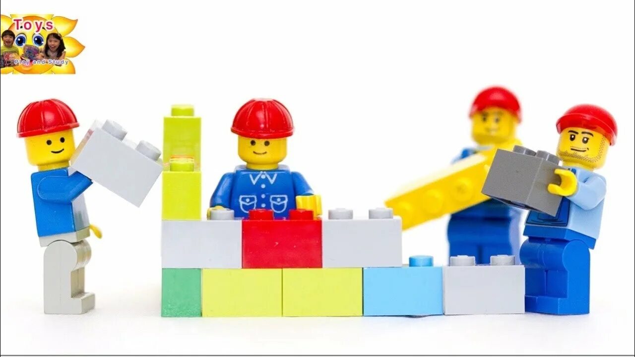 Работа конструктора фото Kids Lego block builders 乐 高 玩 具 工 地 construction site.还 有 收 纳 柜.Catherine and J