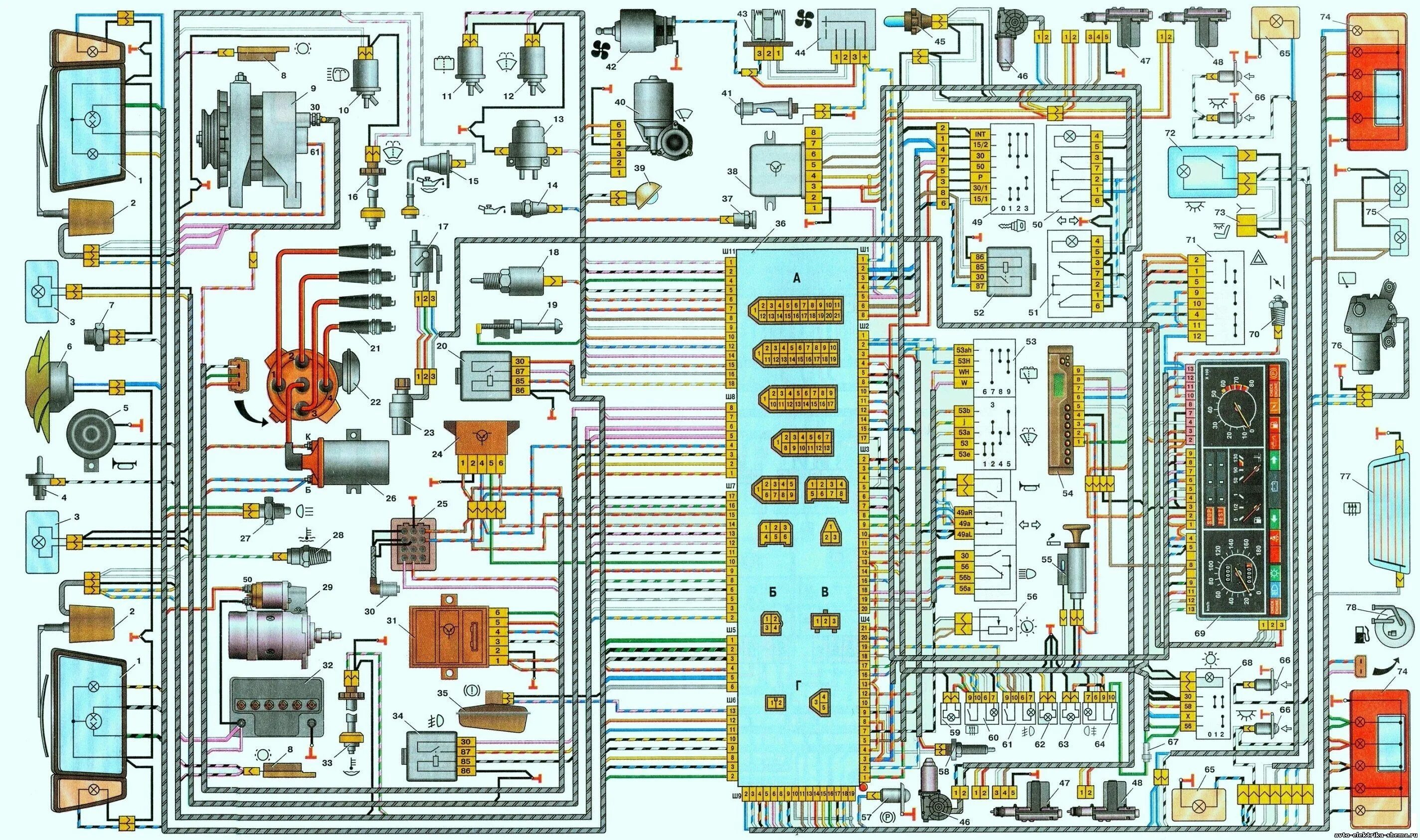 Работа схемы ваз 2114 Автоэлектрика, электрика, схемы, гараж - Схемы электрооборудования автомобилей В