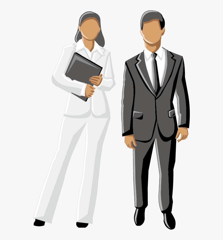 Работник картинка для презентации Men Clipart Business Woman - Business Man And Woman, HD Png Download - kindpng