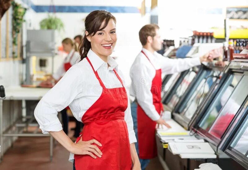 Работник магазина фото Confident Butcher Standing at Store Stock Photo - Image of male, apron: 37127288