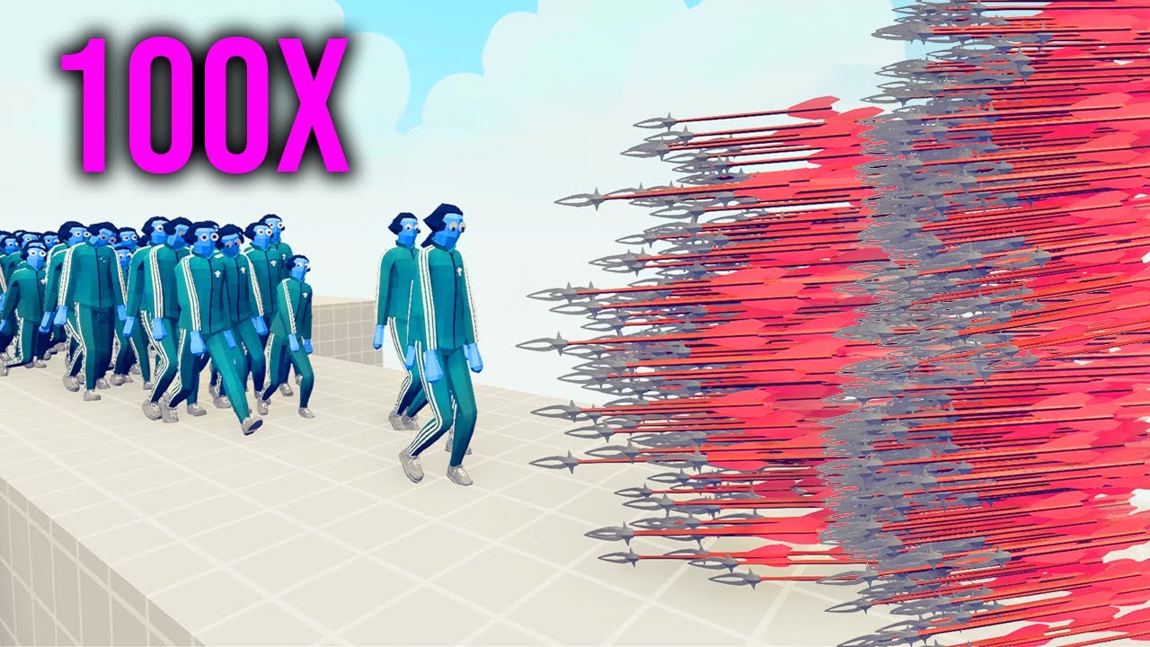 Работы 2016 фото 100X SQUID GAME PLAYER VS EVERY GOD TABS - Totally Accurate Battle Simulator - Y