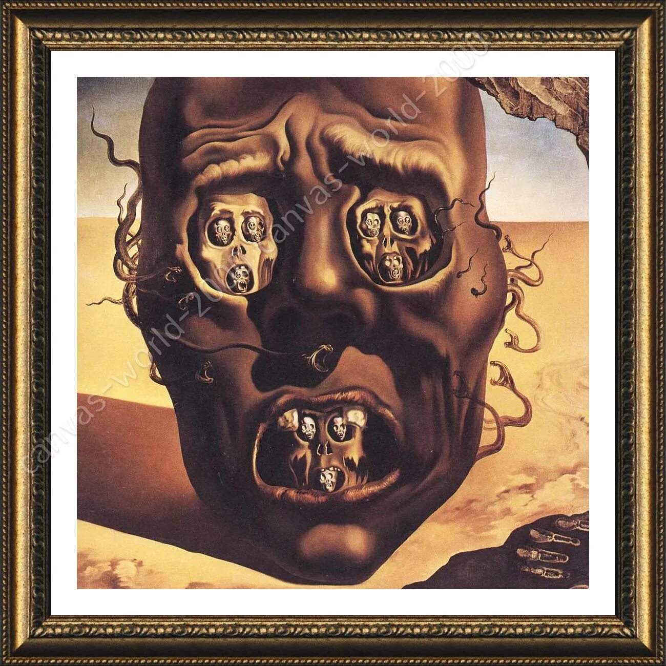 Работы дали фото The Face Of War Skull by Salvador Dali Framed canvas Wall art paint giclee eBay