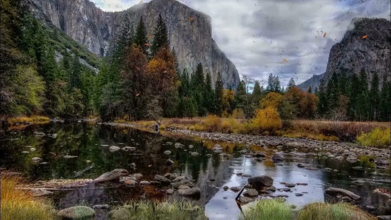 Работы фото природы Massive Downpour in the Mountains on a Little Creek to Relax the Mind and Body i