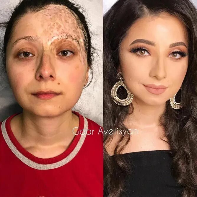 Работы гоар аветисян фото до и после 40+ Incredible Before And After Makeup Transformations Makeup transformation, Ha