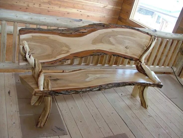 Работы из дерева своими руками фото nice bench Rustic wood furniture, Rustic log furniture, Wood furniture plans