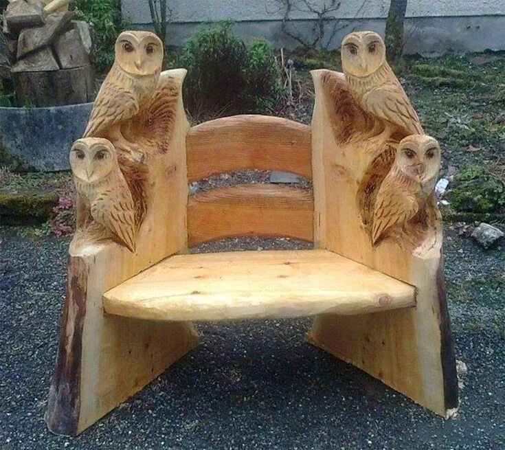 Работы из дерева своими руками фото Отпилить все лишнее Wood carving art, Chainsaw carving, Owl