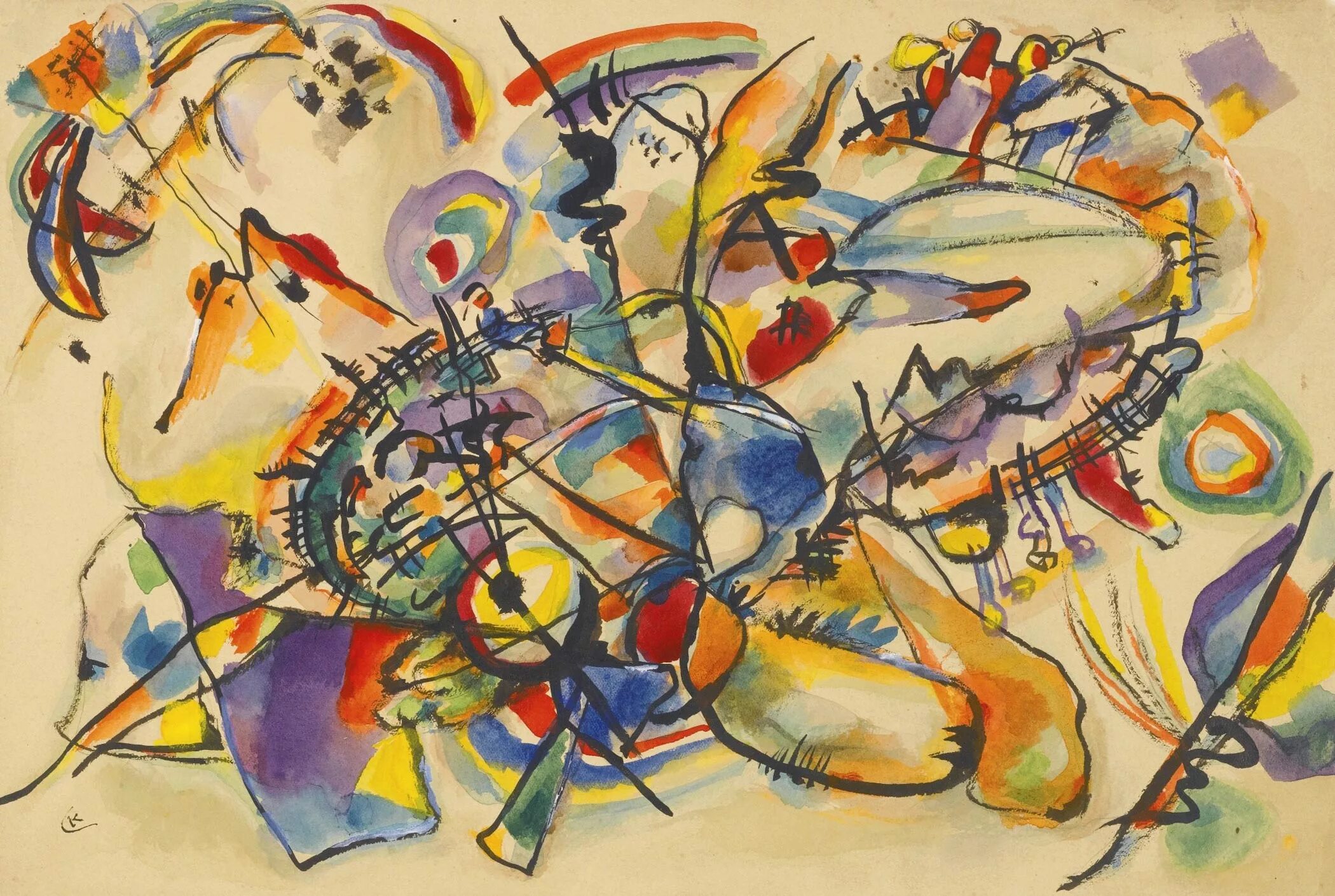 Работы кандинского фото Wassily Kandinsky - Untitled, 1916