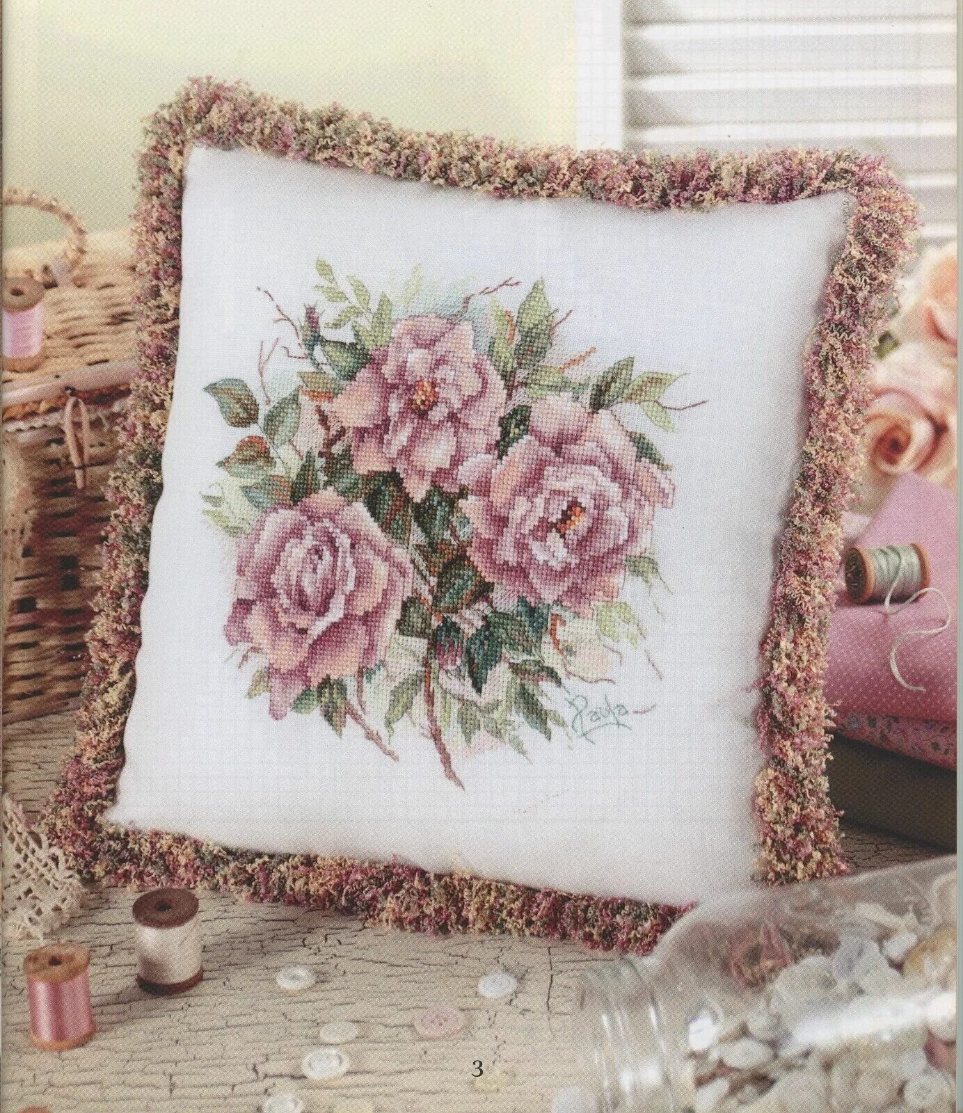 Работы крестиком фото Купить Leisure Arts 3493 Pillows from Paulas Garden Vaughan Cross Stitch Pattern