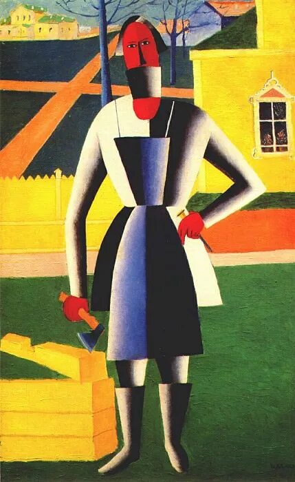 Работы малевича фото с названиями malevich carpenter 1928-32 (картина) - Казимир Северинович Малевич