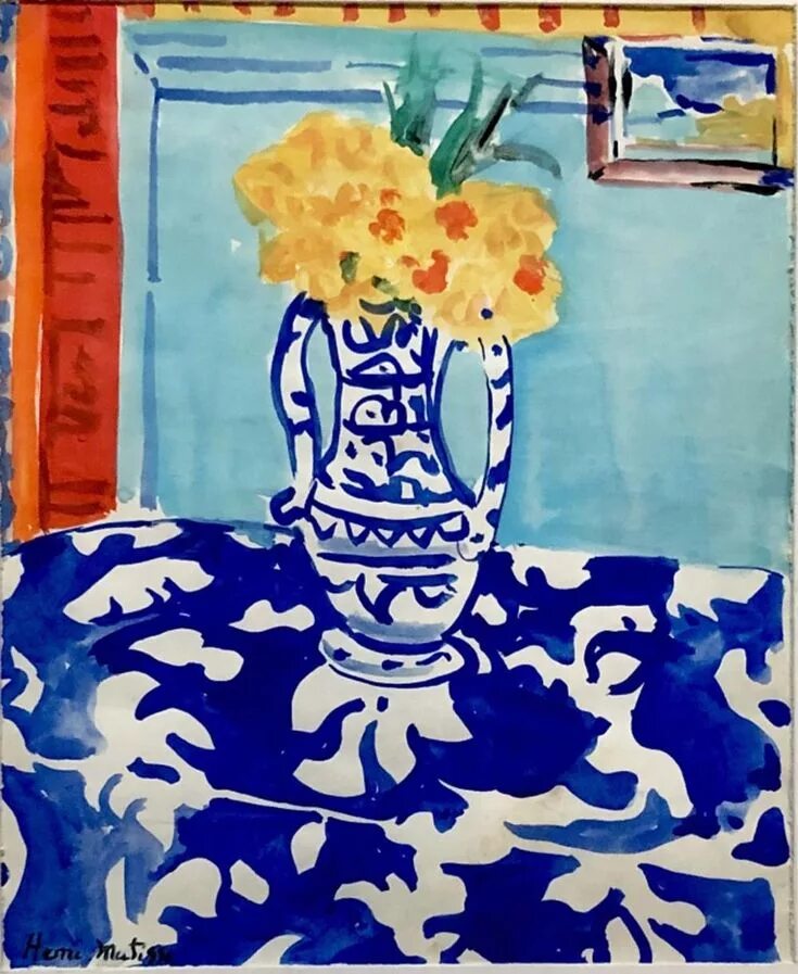 Работы матисса фото Sold at Auction: HENRI MATISSE WATERCOLOR STILL LIFE V $6,000 Famous art paintin