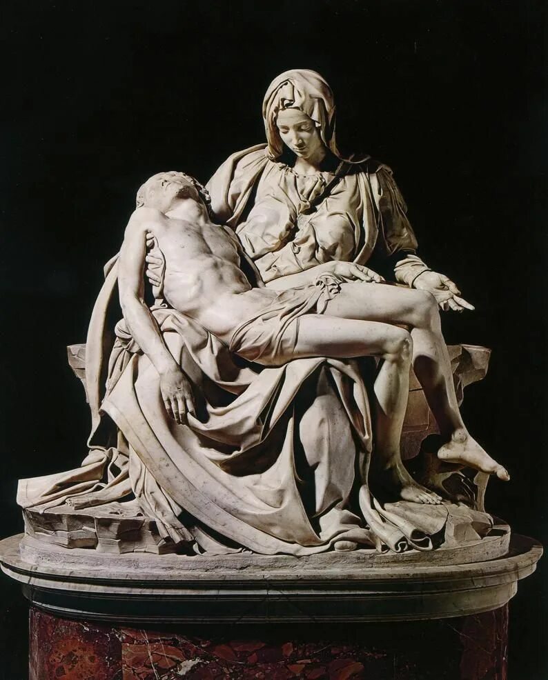 Работы микеланджело фото La Pieta 2 Catholic Picture Print - Etsy Michelangelo sculpture, Marble sculptur