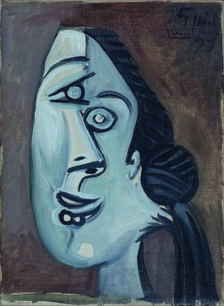 Работы пикассо фото Pablo Picasso. Head of Women, 1953 Picasso art, Pablo picasso art, Pablo picasso