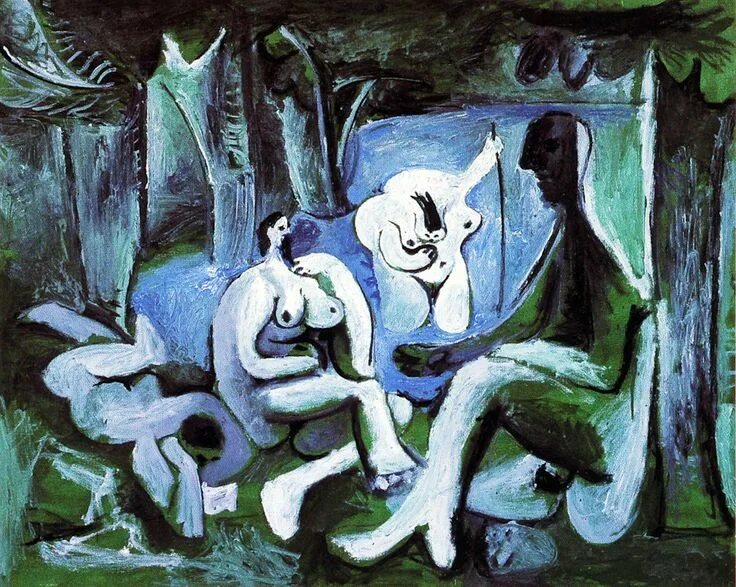 Работы пикассо фото с названиями Picasso: Le déjeuner sur l'herbe (1961) Picasso paintings, Pablo picasso, Artist