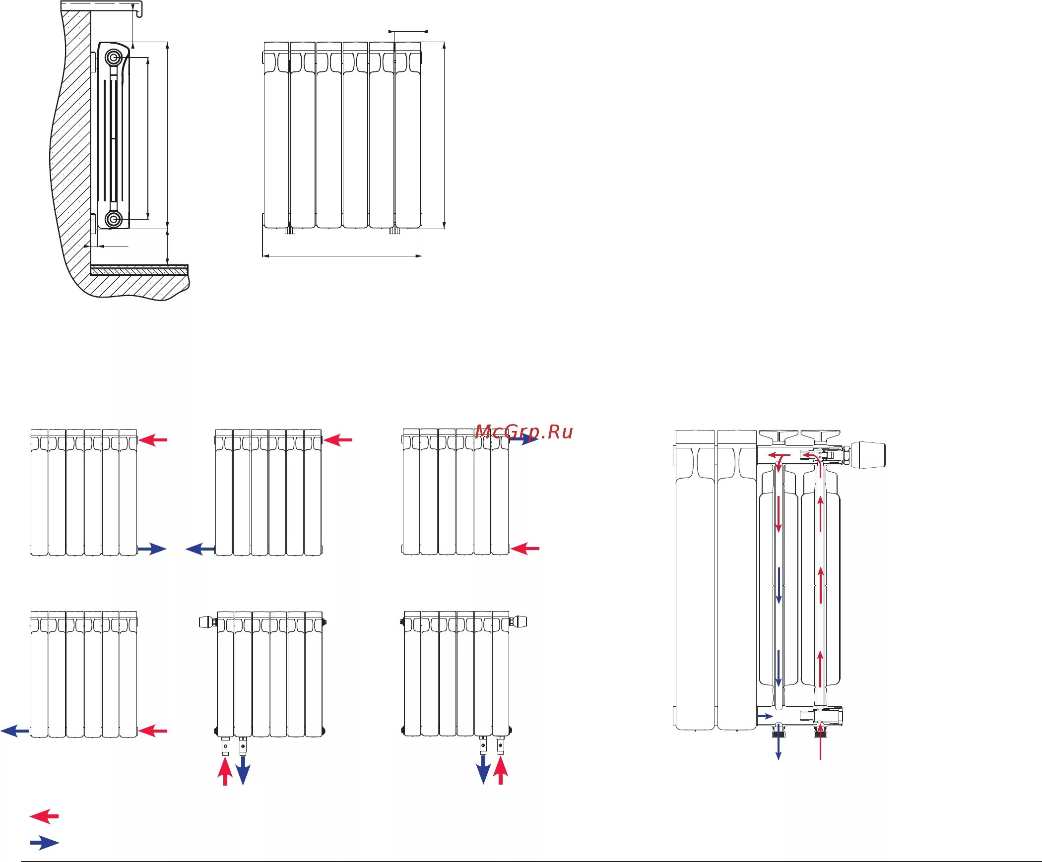 Радиатор рифар монолит 6 секций боковое подключение Rifar monolit ventil mvr 500 - 14 секций Инструкция по эксплуатации онлайн 4/4 1