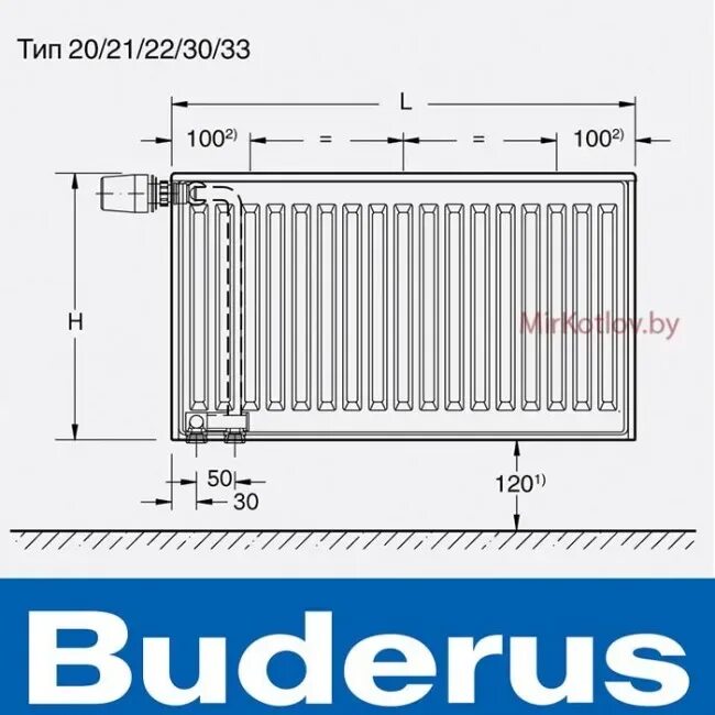 Радиаторы будерус подключение Радиатор стальной Buderus VK-Profil тип 11 500x900 купить в Минске - цены, харак