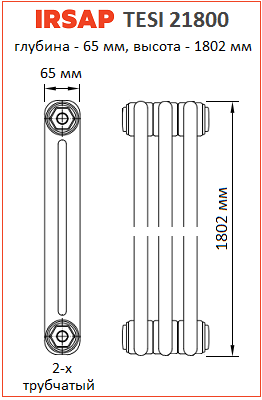 Радиаторы irsap подключение Вертикальные радиаторы IRSAP Tesi 21800 - купить с доставкой по выгодной цене