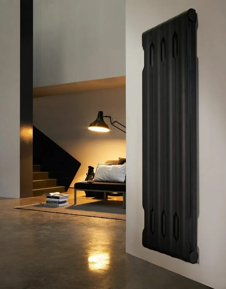 Радиаторы на стене фото Radiateur mural noir agora chauffage entièrement fabriqué en aluminium recyclabl