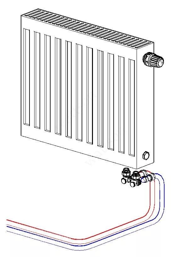 Радиаторы viessmann подключение Радиатор стальной панельный ЛИДЕР VC 22 500х700 (30 шт в паллете) 119858 купить 