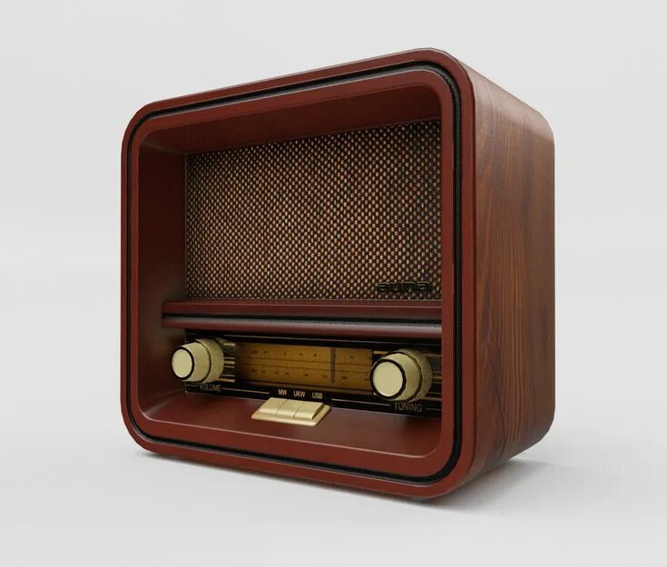 Радио ретро фото Vintage Auna Radio by Allex SparkA modern retro-style radio based on the Auna Be