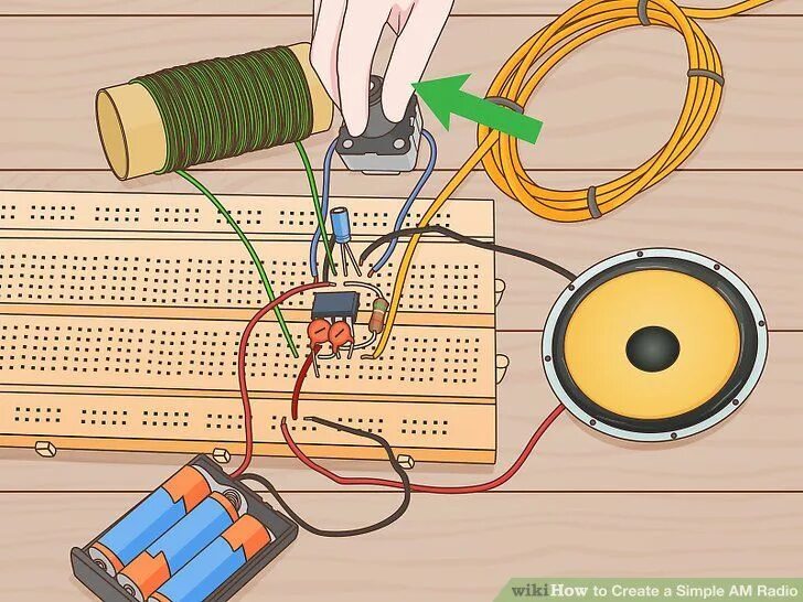 Радио своими руками в домашних How to Create a Simple AM Radio (with Pictures) - wikiHow Radio, Radio design, R