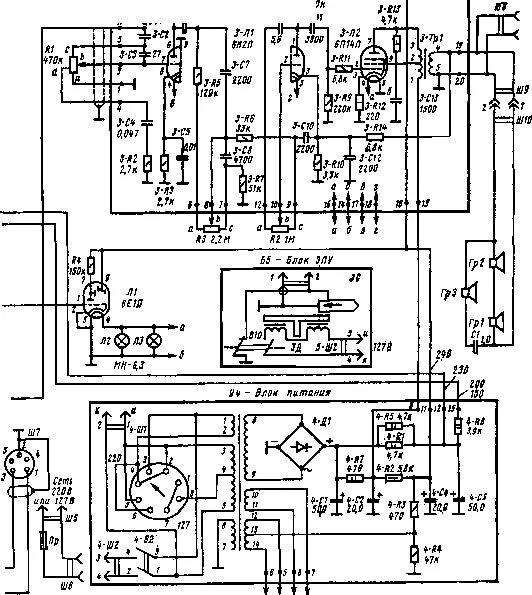 Радиола урал 112 схема принципиальная электрическая Структурные схемы станций. Утилизатор