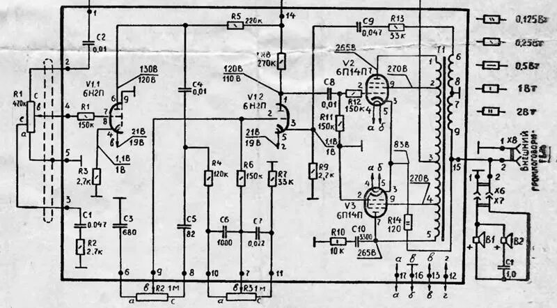 Радиола урал 114 схема принципиальная электрическая Ответы Mail.ru: Пропали басы, где копать? (схема)