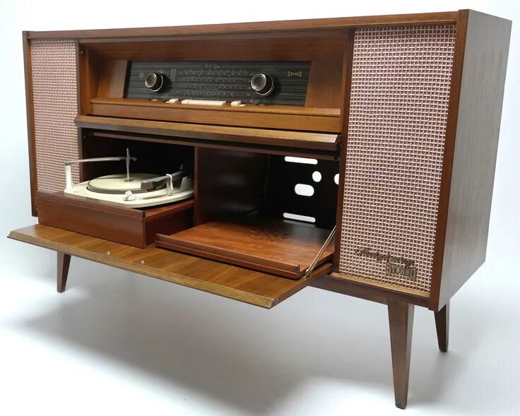 Радиола в интерьере современном Mid Century Telefunken Selzburg 5094 Stereo Console... Stereo console, Mid centu