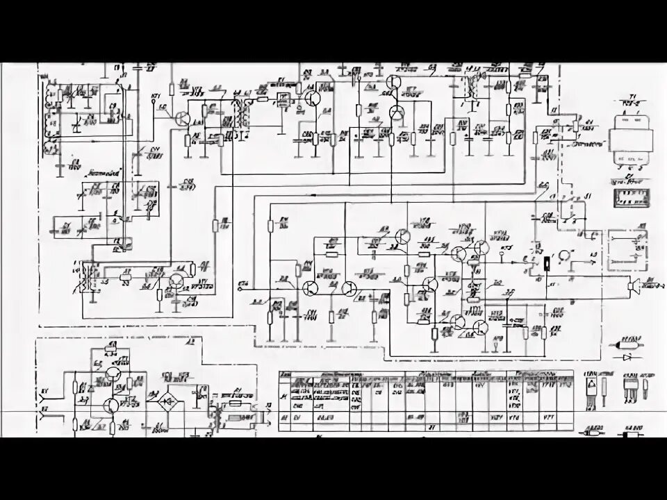 Радиоприемник схема электрическая принципиальная середні хвилі. Турист РП-215 - YouTube