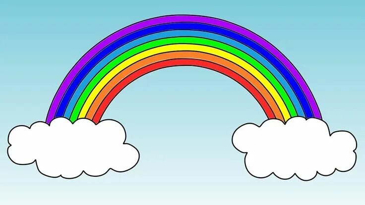 Радуга фото для детей по цветам How to Draw a Rainbow Coloring Pages Learn Colours for Children Kids... Rainbow 