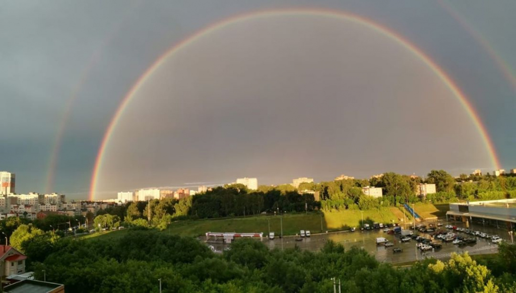 Радуга фото хабаровск Двойная радуга в Рязани 23 июня: фотоподборка