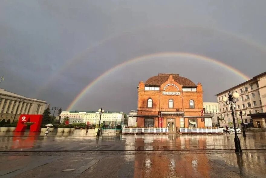 Радуга фото пенза Над Пензой раскинулась двойная радуга