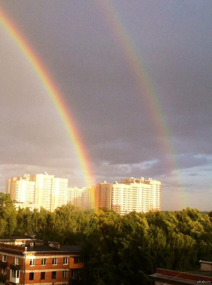 Радуга пушкинский пер 1 фото Двойная радуга. Теперь ты видел больше=) Пикабу