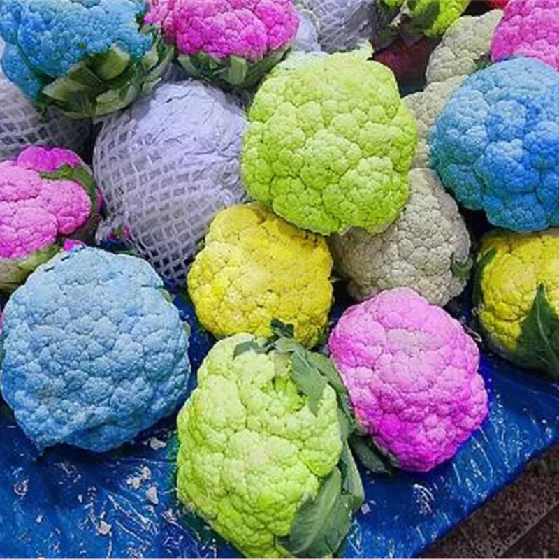 Радужная цветная капуста фото Egrow 100 pcs/pack cauliflower seeds vegetable broccoli bonsai balconies cabbage