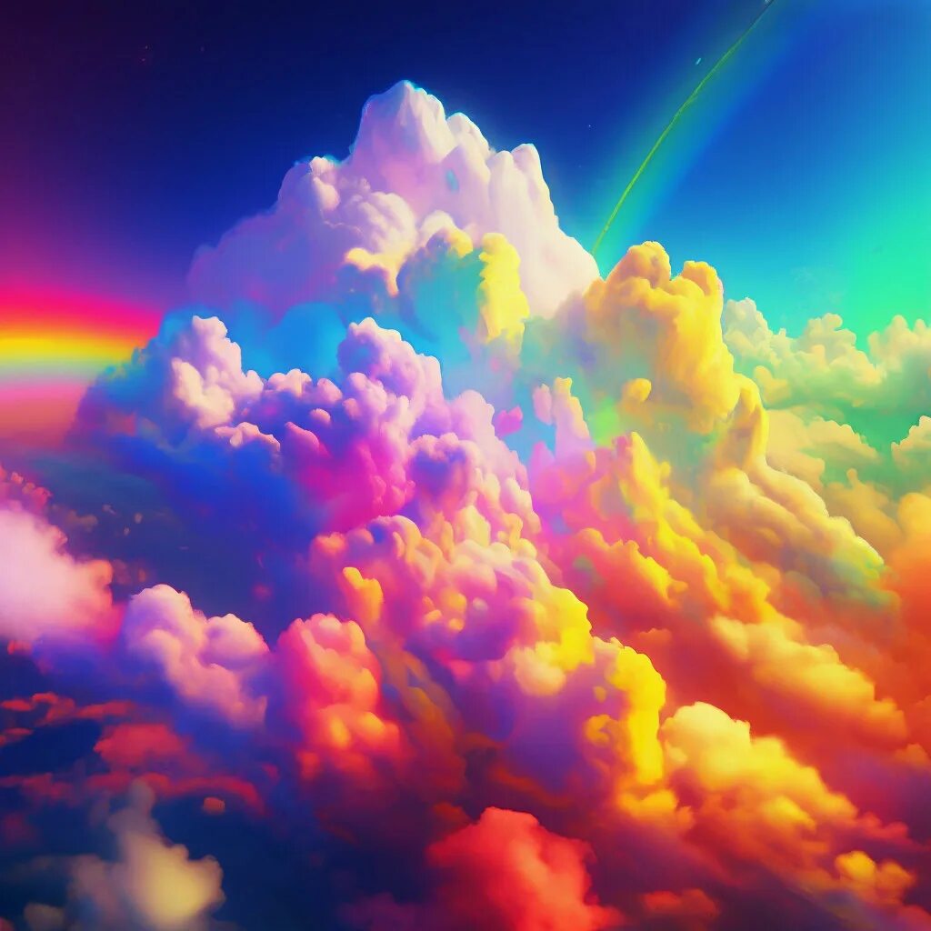 Радужное небо фото "Rainbow cloud" - image created in Shedevrum