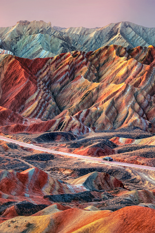 Радужные горы в китае фото 39 of the most colourful places around the world Colorful places, Zhangye, Color