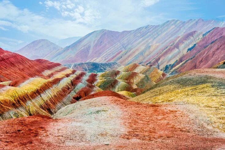 Радужные горы в китае фото Danxia - China Regenbogen berge, China reisen, Naturwunder